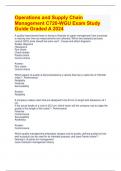 Operations and Supply Chain Management C720-WGU Exam Study Guide Graded A 2024