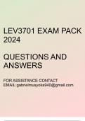 LEV3701 Exam pack 2024(Questions and answers)