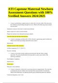 ATI Capstone Maternal Newborn Assessment Questions with Verified Answers 2024/2025 | ATI CAPSTONE Maternal Newborn Exam Questions and Answers and RN ATI CAPSTONE PROCTORED COMPREHENSIVE ASSESSMENT 2019 B (NGN) QUESTIONS AND ANSWERS 2024/2025 (100% CORRECT