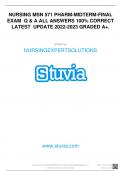 NURSING MSN 571 PHARM-MIDTERM-FINAL EXAM Q & A ALL ANSWERS 100% CORRECT LATEST UPDATE 2022-2023 GRADED A+