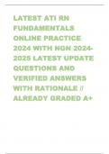 LATEST ATI RN  FUNDAMENTALS  ONLINE PRACTICE  2024 WITH NGN 20242025 LATEST UPDATE  QUESTIONS AND  VERIFIED ANSWERS  WITH RATIONALE //  ALREADY GRADED A+         