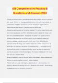 ATI Comprehensive Practice B Questions and Answers 2024