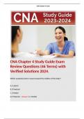 CNA Chapter 4 Study Guide Exam Review Questions (46 Terms) with Verified Solutions 2024. 