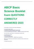 ABCP Basic  Science Booklet  Exam QUESTIONS CORRECTLY ANSWERED 2023 