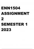 ENN1504  ASSIGNMENT  2 SEMESTER 1  2023