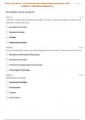 PSYC-110:| PSYC 110 PSYCHOLOGY UNIT 1 EXAM QUESTIONS WITH CORRECT ANSWERS 