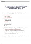 NUR 1212C FINAL EXAM LATEST 2022-2024/NUR 1212C FINAL EXAM QUESTIONS AND 100% CORRECT ANSWERS/ALREADY GRADED A+