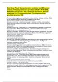 Med Surg: Final, Comprehensive predictor test 85 correct answer, ATI comprehensive predictor STUDY THIS ONE, NUR325 Exam 1 ASU - ATI, Textbook Questions, NCLEX challenge 8, ATI comprehensive, PN comprehensive predictor practice B []