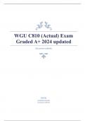 WGU C810 (Actual) Exam Graded A+ 2024 updated