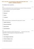 PSYC-110:| PSYC 110 PSYCHOLOGY POST-TEST EXAM QUESTIONS WITH CORRECT ANSWERS