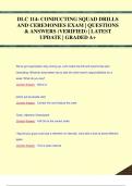 DLC 114: CONDUCTING SQUAD DRILLS  AND CEREMONIES EXAM | QUESTIONS  & ANSWERS (VERIFIED) | LATEST  UPDATE | GRADED A+