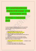 ATI COMPREHENSIVE PREDICTOR EXAM V1 50 QUESTIONS AND ANSWERS 2024