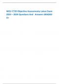 WGU C720 Objective Assessmenty Latest Exam 2023 – 2024 Questions And   Answers GRADED A+ 