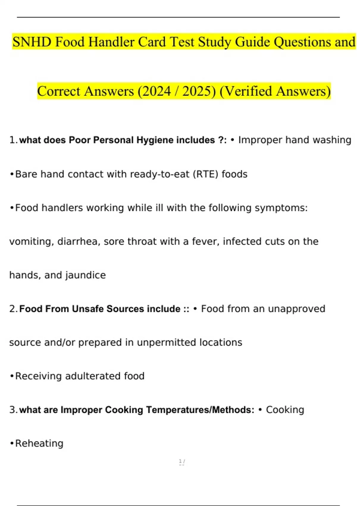 snhd-food-handler-card-test-study-guide-questions-and-answers-2024-2025-verified-answers