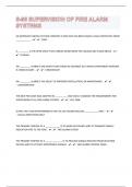 S-95 SUPERVISION OF FIRE ALARM SYSTEMS 76 QUESTIONS WITH CORRECT ANSWERS