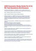 AOD Counselor Study Guide For IC & RC Test Questions And Answers