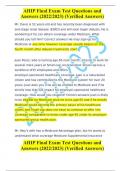 AHIP Final Exam Test Questions and Answers (2023/2024) (Verified Answers   Mr. Davis is 52 years old and has recently been diagnosed with end-stage renal disease (ESRD) and will soon begin dialysis. He is wondering if he can obtain coverage under Medicare