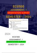 ECS1500 ORIENTATION SURVEY FOR ASSIGNMENT 1 SEMESTER 1 2024