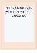 CITI TRAINING EXAM WITH 100% CORRECT ANSWERS 