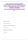 AAMI SCIENCE COMPREHENSIVE  REVIEW QUESTIONS AND SNSWERS 2024  REAL EXAM QUESTIONS AND CORRECT  VERIFIED ANSWERS  100% GUARANTEED SUCCESS, GRADED  A+