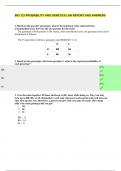 BIO 123 PROBABILITY AND GENETICS LAB REPORT AND ANSWERS