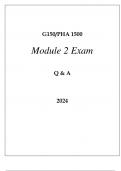 G150 PHA 1500 MODULE 2 EXAM Q & A 2024