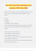 Nur 2101 Final Exam Questions and Answers 100% Pass 2024