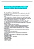 Narrative Reporting Study Questions with Complete Verified Solutions 2024/2025