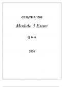 G150 PHA 1500 MODULE 3 EXAM Q & A 2024