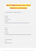 NCCT NCMA Practice Test - Part 3 Questions and Answers