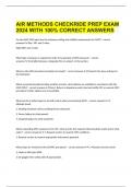  AIR METHODS CHECKRIDE PREP EXAM 2024 WITH 100% CORRECT ANSWERS