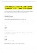 APHA IMMUNIZATION TRAINING EXAM 2024 WITH 100% CORRECT ANSWERS