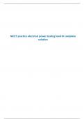 NICET practice electrical power testing level iii complete solution