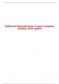 NURS 612 Maryville Exam 3 latest complete solution 2024 update