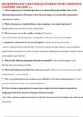 MICROBIOLOGY LAB 5 2024 QUESTIONS WITH COMPLETE ANSWERS GRADED A+