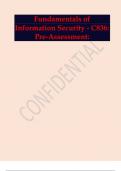 Fundamentals of Information Security Fundamentals of Information Security C836 Pre-Assessment 