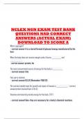 NCLEX NGN EXAM TEST BANK QUESTIONS NAD CORRECT ANSWERS (ACTUAL EXAM) DOWNLOAD TO SCORE A