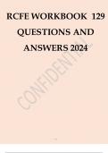 RCFE WORKBOOK 129 QUESTIONS AND ANSWERS 2024 RCFE WORKBOOK 129 QUESTIONS AND ANSWERS 2024