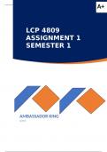 LCP4809 Assignment 1 (DETAILED ANSWERS) Semester 1 2024