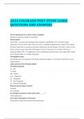 2024 COLORADO POST STUDY GUIDE QUESTIONS AND ANSWERS