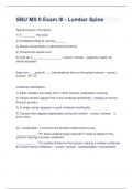 SBU MS II Exam III a questions and answers cerified 2024