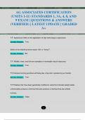 AG ASSOCIATES CERTIFICATION  (UNITS 1-11) STANDARDS 1, 3A, 4, 8, AND  9 EXAM | QUESTIONS & ANSWERS  (VERIFIED) | LATEST UPDATE | GRADED  A+