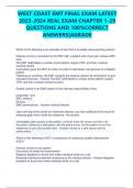 WEST COAST EMT FINAL EXAM LATEST  2023-2024 REAL EXAM CHAPTER 1-29  QUESTIONS AND 100%CORRECT  ANSWERS|AGRADE Which of the following is an example of care that is provided using standing orders? Medical control is contacted by the EMT after a patient with