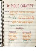 Class notes science chemistry mole concept