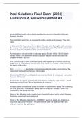 Xcel Solutions Final Exam (2024) Questions & Answers Graded A+