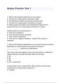 Notary Practice Test 1 questions and answers 