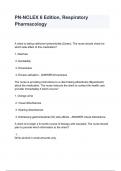 PN-NCLEX 6 Edition, Respiratory Pharmacology Q&A 2024