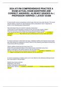 2024 ATI RN COMPREHENSIVE PRACTICE A EXAM ACTUAL EXAM QUESTIONS AND CORRECT ANSWERS | ALREADY GRADED A+ | PROFESSOR VERIFIED | LATEST EXAM