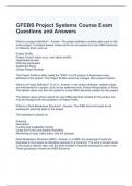 GFEBS Project Systems Course Exam Questions and Answers (Graded A)