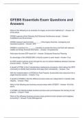 GFEBS Essentials Exam Questions and Answers